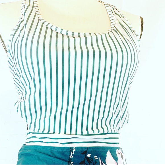 Molybell Womens One Piece Swimsuit Green Floral M - Picture 2 of 16